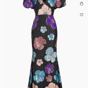 Elliatt Black Floral Long Sleeve Dress